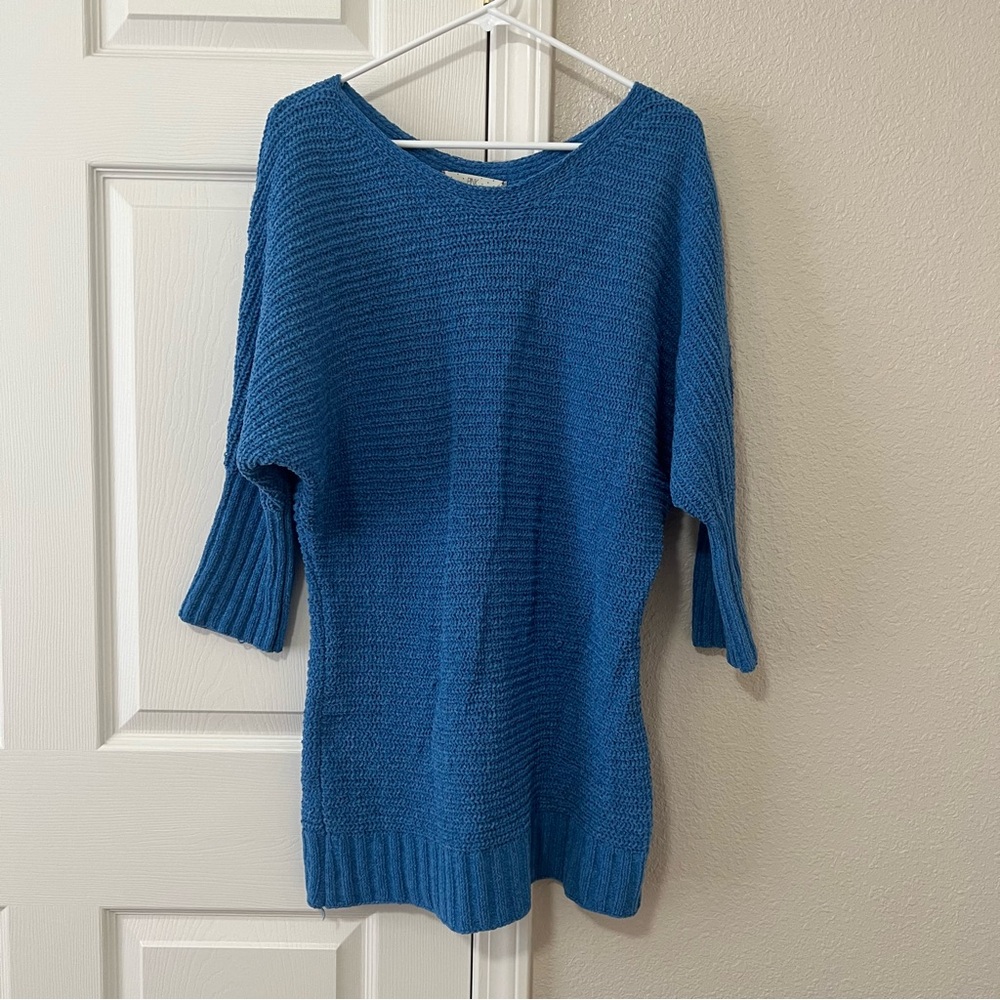 Pink Rose Women's Blue Knit Tunic Sweater - Large